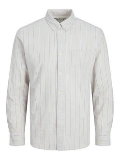 Jack & Jones Langarmhemd JPRBROOK OXFORD SHIRT L/S NOOS Khaki/Grau/Weiß/Hellgrau/Beige