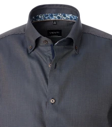 VENTI Businesshemd Blusenshirt B.D. Modern Fit Dunkelgrau/Dunkelblau/Grau/Blau