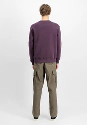 Alpha Industries Logo Edge Crewneck Pullover Lila/Dunkelblau/Rot