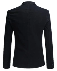Allthemen Sakko Jackett Slim Fit Blazer Herren Schwarz/Dunkelblau/Hellblau