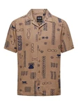 ONLY & SONS Kurzarmhemd ALVIN dunkelbeige/navy