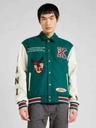 Karl Kani Jacke Collegejacke (1-St) kitt/chamois/smaragd/burgunder