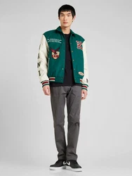 Karl Kani Jacke Collegejacke (1-St) kitt/chamois/smaragd/burgunder