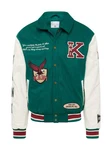 Karl Kani Jacke Collegejacke (1-St) kitt/chamois/smaragd/burgunder