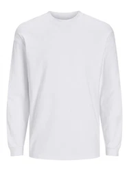 Jack & Jones Langarmshirt JJEUrban Edge Grau/Weiß