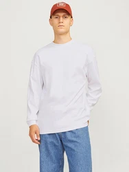 Jack & Jones Langarmshirt JJEUrban Edge Grau/Weiß
