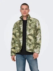 Only & Sons Jacke 'Emilio' pastellgelb/hellgrau/oliv/schwarz