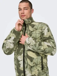 Only & Sons Jacke 'Emilio' pastellgelb/hellgrau/oliv/schwarz