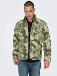 Only & Sons Jacke 'Emilio' pastellgelb/hellgrau/oliv/schwarz