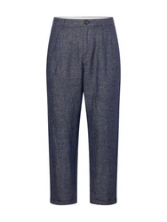 SELECTED HOMME Hose Bundfalten (1-tlg) Dunkelblau/Grau/Blau