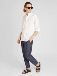 SELECTED HOMME Hose Bundfalten (1-tlg) Dunkelblau/Grau/Blau