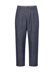 SELECTED HOMME Hose Bundfalten (1-tlg) Dunkelblau/Grau/Blau