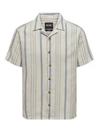 ONLY & SONS Kurzarmhemd ONSTREV Blau/Beige/Grau/Weiß