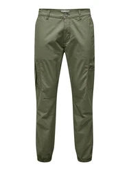 ONLY & SONS Cargohose CAM Dunkelgrün/Khaki/Grün