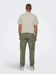 ONLY & SONS Cargohose CAM Dunkelgrün/Khaki/Grün