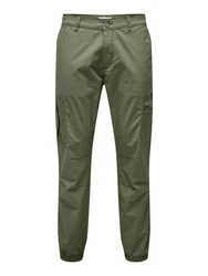 ONLY & SONS Cargohose CAM Dunkelgrün/Khaki/Grün