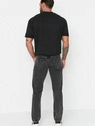 Trendyol Essential Fit Jeans Denim Trousers anthrazit/Anthracite