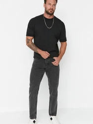 Trendyol Essential Fit Jeans Denim Trousers anthrazit/Anthracite