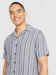 Only & Sons Hemd ONSTREV taubenblau/anthrazit/wei