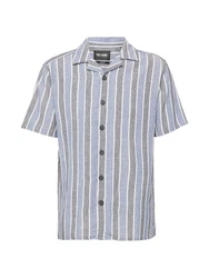 Only & Sons Hemd ONSTREV taubenblau/anthrazit/wei