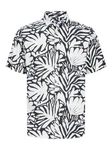 Jack & Jones Kurzarmhemd JORJOSHUA ARUBA schwarz / wei