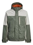 JACK & JONES Funktionsjacke Hike (1-St) hellgrau/grn/schwarz