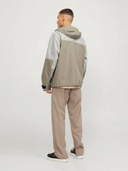 JACK & JONES Funktionsjacke Hike (1-St) taupe / hellgrau