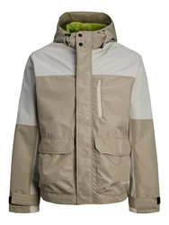 JACK & JONES Funktionsjacke Hike (1-St) taupe / hellgrau
