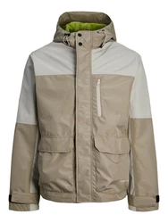 JACK & JONES Funktionsjacke Hike (1-St) taupe / hellgrau
