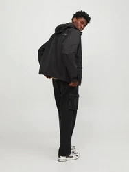 JACK & JONES Funktionsjacke Hike (1-St) schwarz / wei