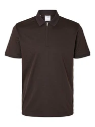SELECTED HOMME T-Shirt Fave Dunkelbraun/Grau/Dunkelgrün/Khaki/Braun
