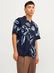 JACK & JONES Hemd 'Palma Resort' Blau