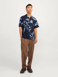 JACK & JONES Hemd 'Palma Resort' Blau