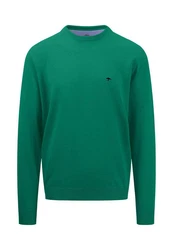 FYNCH-HATTON Strickpullover O-Neck Grün/Türkis/Dunkelgrün/Neonfarben