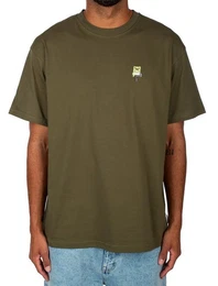 T-Shirt Flag Roller T-Shirt - Warm Olive Kurzarmshirt aus Baumwolle