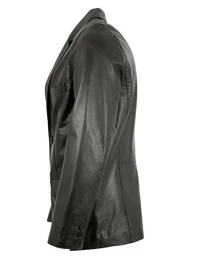 Lederjacke - Herren Lederjacke Lammnappa Sakko schwarz