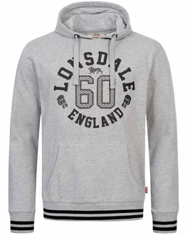 Lonsdale Kapuzensweatshirt Mamhead Grau/Hellgrau/Silber/Braun