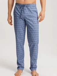 Hanro Pyjamahose Night & Day Blau/Hellblau/Grau