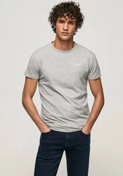 Pepe Jeans T-Shirt Rundhals graumeliert/schwarz