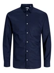 Jack & Jones Langarmhemd JJJOE STRUCTURE SHIRT LS Dunkelblau