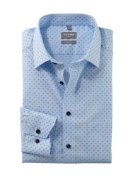OLYMP Businesshemd Luxor comfort fit Langarm Blau/Hellblau