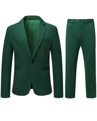Allthemen Anzug Herrenanzug Slim Fit Hochzeitanzug für Männer Grün/Dunkelgrün