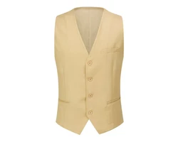 Allthemen Anzug Slim Fit Herrenanzug Business Khaki/Gelb/Beige