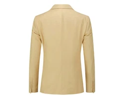 Allthemen Anzug Slim Fit Herrenanzug Business Khaki/Gelb/Beige
