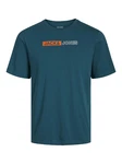 Jack & Jones T-Shirt JJECORP LOGO TEE PLAY SS O-N NOOS petrol/orange/wei