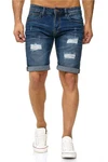 Indicode Shorts KADEN HOLES Blau/Dunkelblau