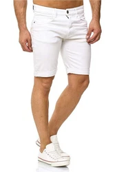 Indicode Shorts Kaden Jeans Weiß/Creme