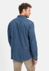 camel active Langarmhemd Jeanshemd Blau/Dunkelblau/Hellblau