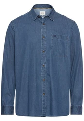 camel active Langarmhemd Jeanshemd Blau/Dunkelblau/Hellblau