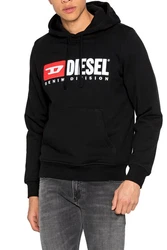 Diesel Kapuzensweatshirt S-DIVISION Rot/Schwarz